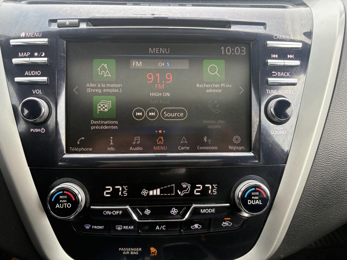 Nissan Murano 2019 SL TI BLUETOOTH TOIT CUIR GPS CAMÉRAS 360 SIÈGES ET VOLANT CHAUFFANT – Image 19