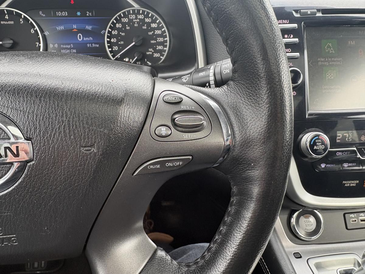 Nissan Murano 2019 SL TI BLUETOOTH TOIT CUIR GPS CAMÉRAS 360 SIÈGES ET VOLANT CHAUFFANT – Image 23