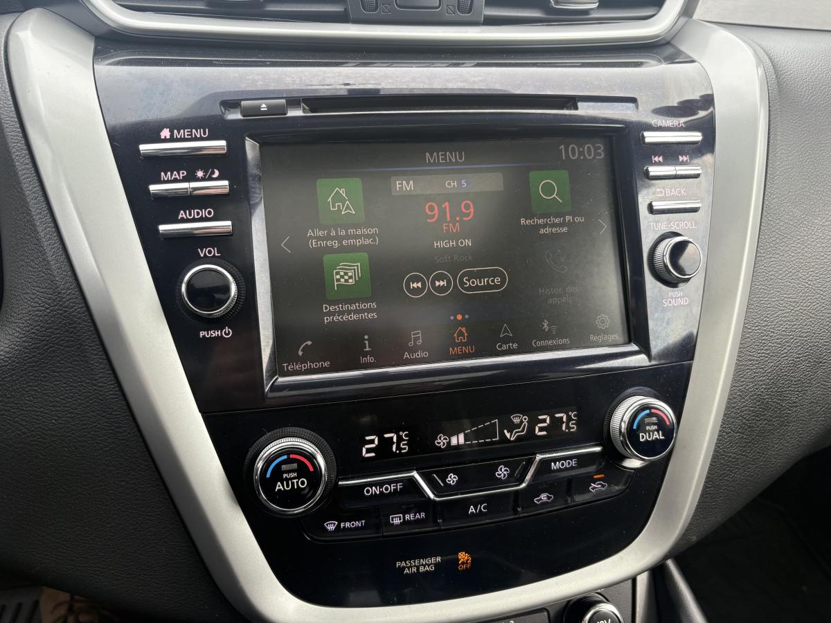 Nissan Murano 2019 SL TI BLUETOOTH TOIT CUIR GPS CAMÉRAS 360 SIÈGES ET VOLANT CHAUFFANT – Image 24