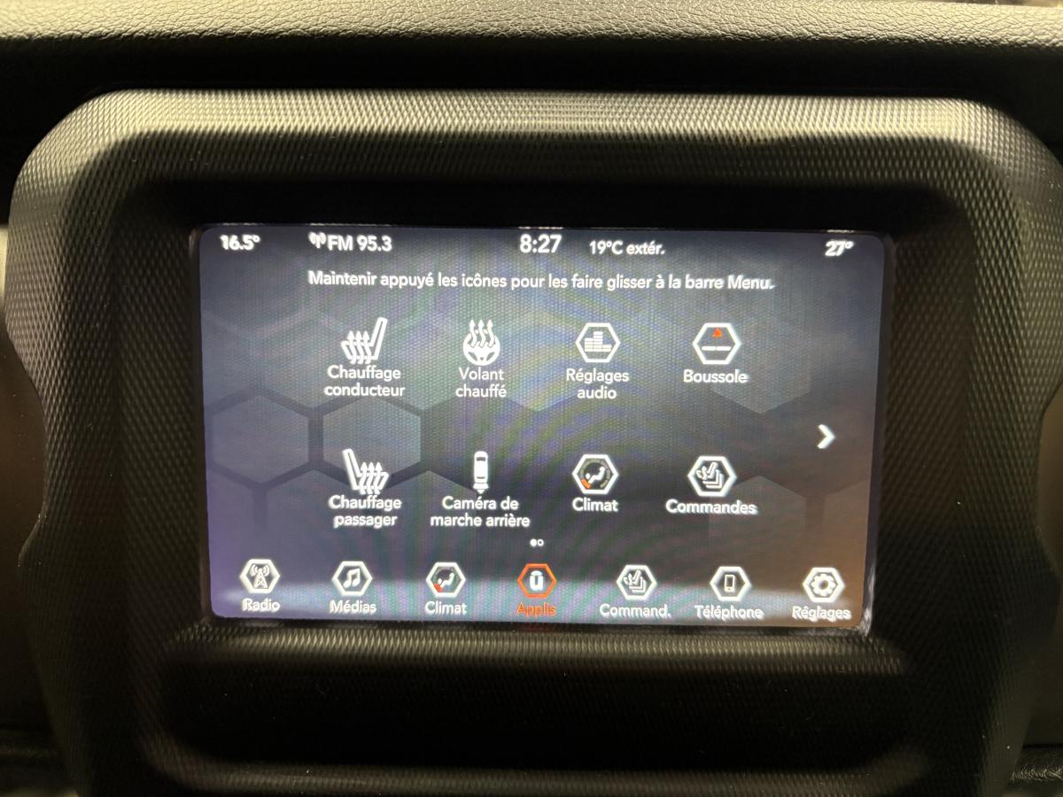 Jeep Wrangler 2020 Sport S 4x4 BLUETOOTH CAMÉRA SIÈGES AVANT ET VOLANT CHAUFFANT BAS KILOMÉTRAGE – Image 18